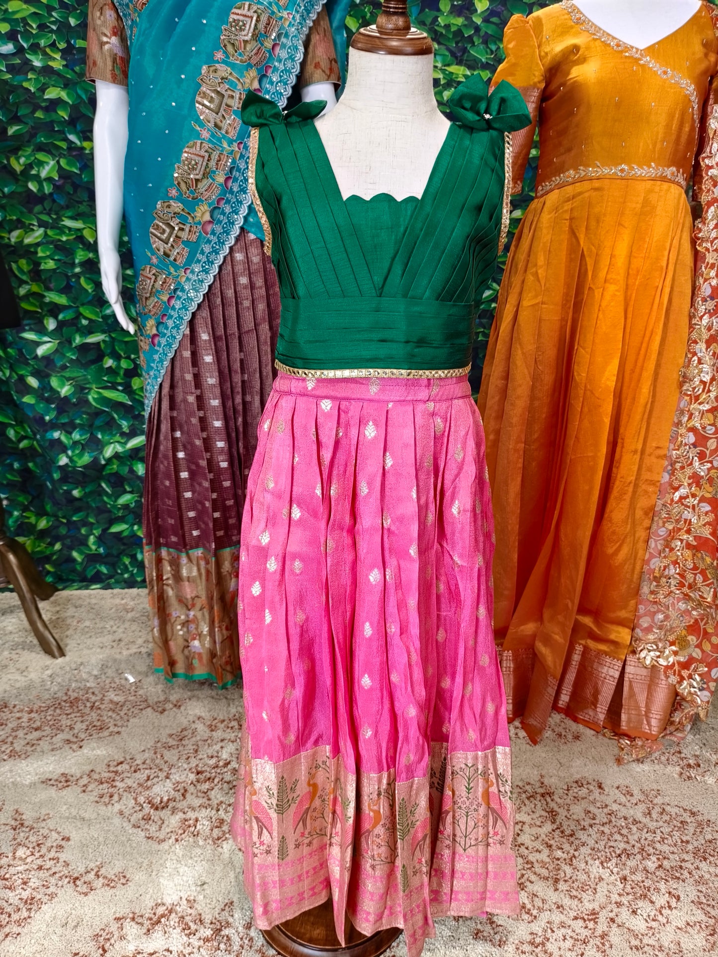 Tissue croptop lehenga